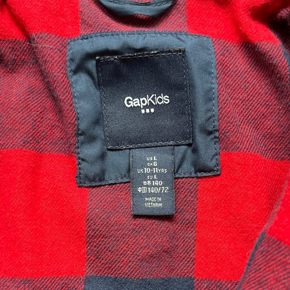 GAP Boy’s Navy Quilted Shirt Jacket - Picture 2 of 4